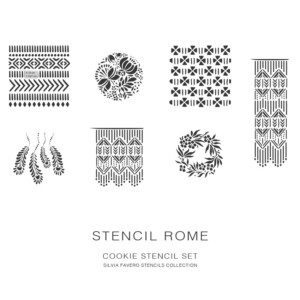 Silvia Favero Rome Cookie Stencil Kit