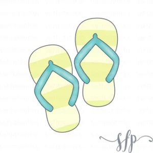 Frosted Pearl Flip Flops Cookie Cutter