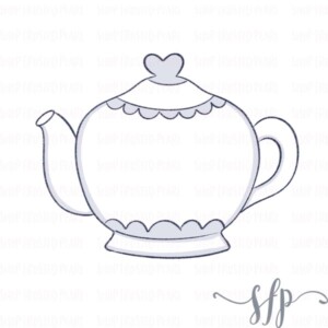 Frosted Pearl Teapot Cookie Cutter