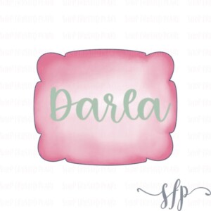 Frosted Pearl Darla Plaque Cookie Cutter