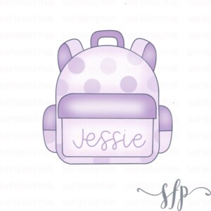 Frosted Pearl Backpack Cookie Cutter