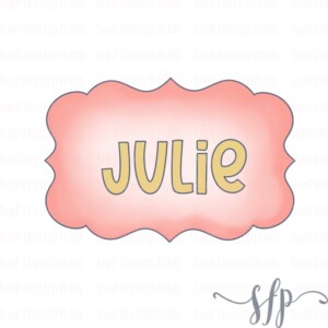 Frosted Pearl Julie Plaque Cookie Cutter