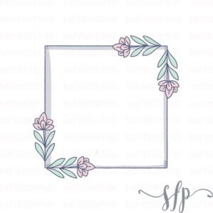 Frosted Pearl Floral Square Cookie Cutter