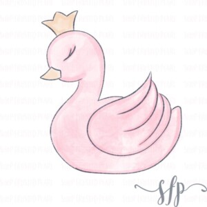 Frosted Pearl Swan Princess Cookie Cutter